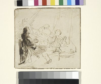 Avondmaal in Emmaüs door Rembrandt Harmensz. van Rijn (school of)