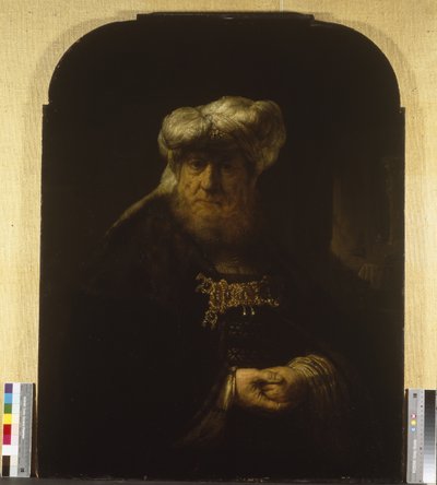 Een man in oosterse kleding, circa 1639 door Rembrandt Harmensz. van Rijn