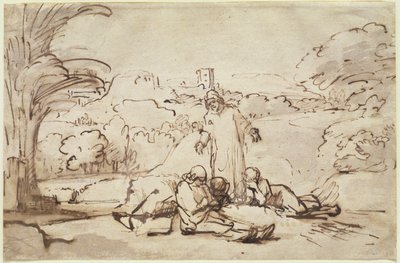 Christus vindt de apostelen slapend, ca. 1654 door Rembrandt van Rijn