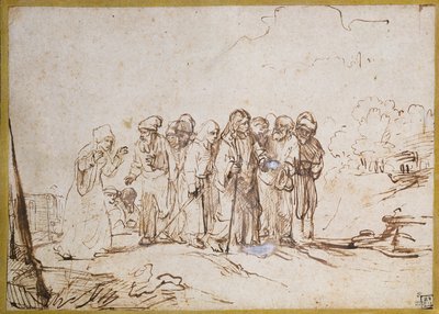 Christus en de Kanaänitische vrouw door Rembrandt van Rijn
