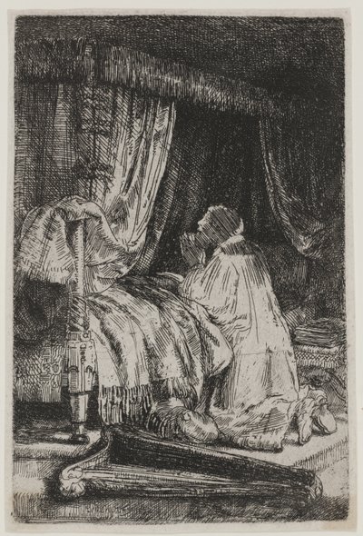 David in gebed door Rembrandt van Rijn