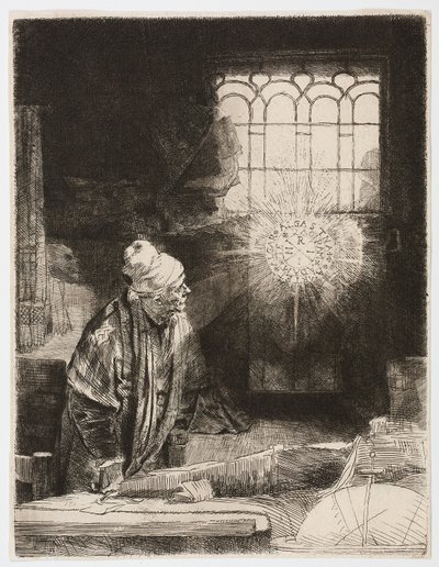 Dokter Faustus door Rembrandt Harmensz. van Rijn
