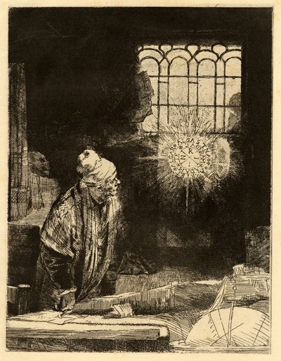 Dokter Faustus door Rembrandt van Rijn