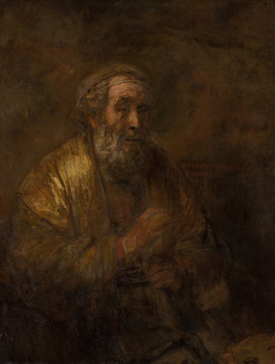 Homerus dicteert aan een klerk door Rembrandt van Rijn