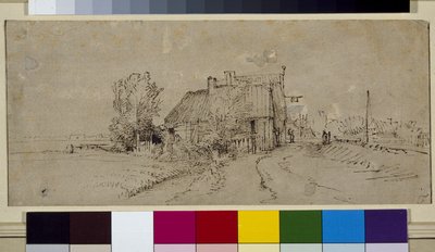 Landschap door Rembrandt Harmensz. van Rijn