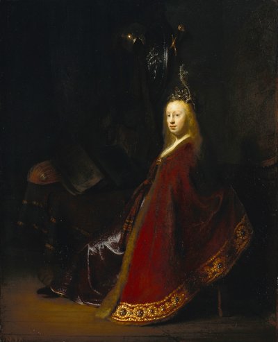 Minerva, 1631 door Rembrandt van Rijn