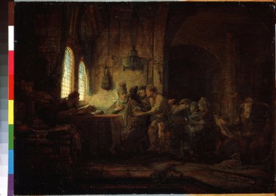 Parabel van de arbeiders in de wijngaard of parabel van de arbeiders van het elfde uur. door Rembrandt Harmensz. van Rijn