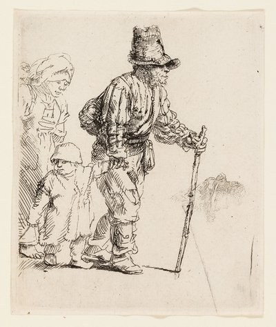 Boerenfamilie op de zwerftocht, c.1652 door Rembrandt Harmensz. van Rijn