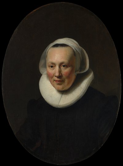 Portret van een vrouw door Rembrandt van Rijn