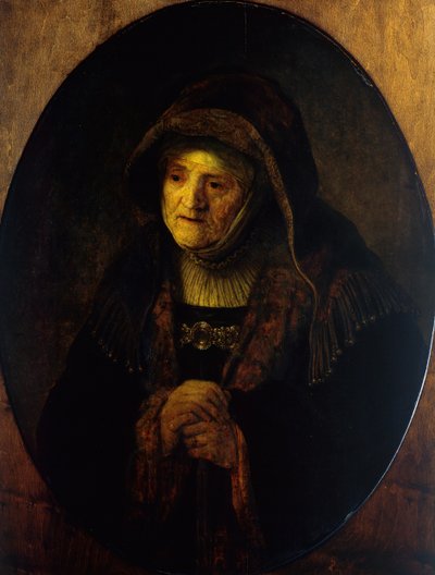 Profetes Hannah (moeder van de kunstenaar) door Rembrandt Harmensz. van Rijn