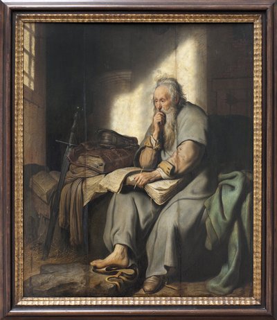 Sint Paulus in de gevangenis door Rembrandt van Rijn