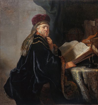 Geleerde in Zijn Studie door Rembrandt van Rijn