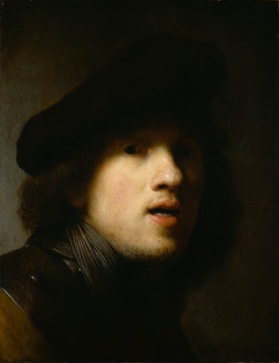 Zelfportret (c.1629) door Rembrandt Harmensz. van Rijn