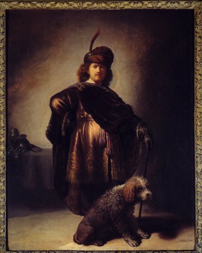 Zelfportret in oosterse kleding door Rembrandt van Rijn
