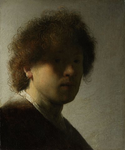 Zelfportret als jonge man, ca. 1628 door Rembrandt van Rijn