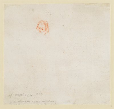 Kleine studie van een hoofd door Rembrandt van Rijn