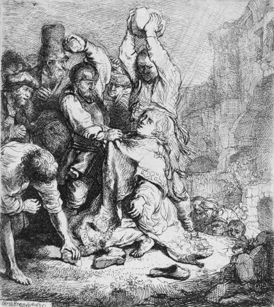 Steniging van St. Stefanus door Rembrandt van Rijn