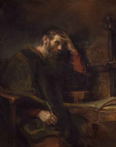 De Apostel Paulus, c.1657 door Rembrandt van Rijn