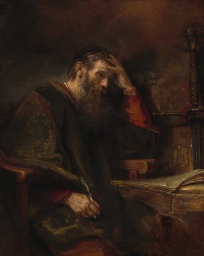 De apostel Paulus door Rembrandt Harmensz van Rijn