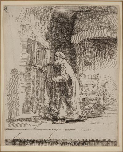 De blindheid van Tobit: De grotere plaat door Rembrandt van Rijn