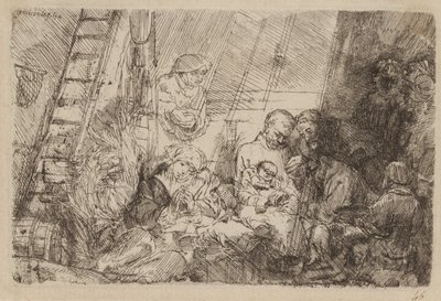 De Besnijdenis in de Stal door Rembrandt van Rijn