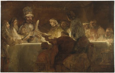 De samenzwering van de Bataven onder Claudius Civilis, ca. 1666 door Rembrandt van Rijn