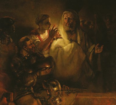 De Verloochening van St. Peter door Rembrandt van Rijn