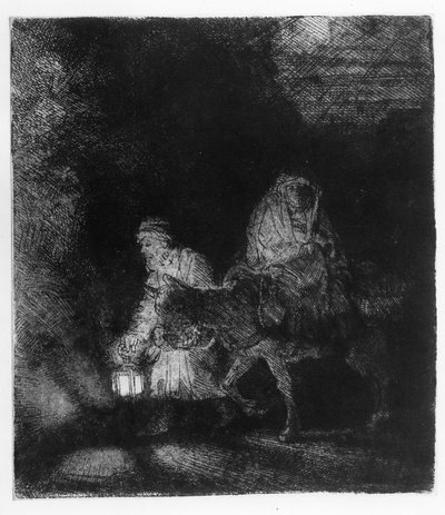 De Vlucht naar Egypte door Rembrandt van Rijn