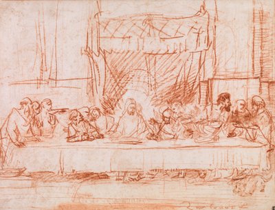 Het Laatste Avondmaal, naar Leonardo da Vinci door Rembrandt van Rijn