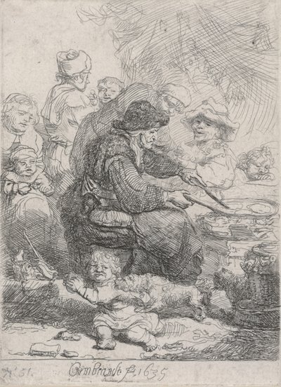 De Pannenkoekvrouw door Rembrandt van Rijn