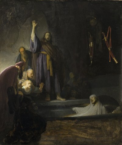De opwekking van Lazarus, ca. 1630-2 door Rembrandt van Rijn