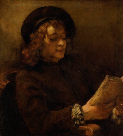 Titus leest door Rembrandt van Rijn