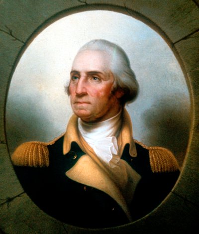 George Washington 1732-99, eerste president van de Verenigde Staten 1789-97 door Rembrandt Peale