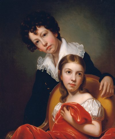Michael Angelo en Emma Clara Peale, ca. 1826 door Rembrandt Peale