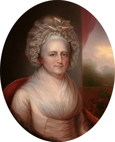 Portret van Martha Washington door Rembrandt Peale