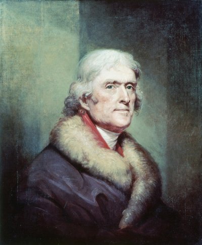 Portret van Thomas Jefferson (1743 - 1826) door Peale Rembrandt (1778 - 1860) door Rembrandt Peale