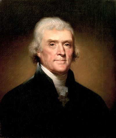 Portret van Thomas Jefferson door Rembrandt Peale