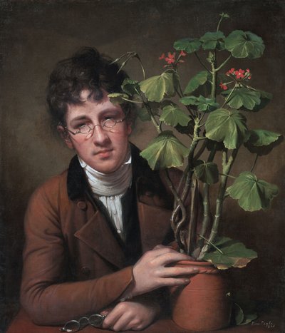 Rubens Peale met een Geranium door Rembrandt Peale