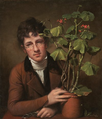 Rubens Peale met een geranium door Rembrandt Peale