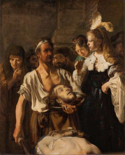 Salome ontvangt het hoofd van Johannes de Doper door Rembrandt van Rijn (circle of)