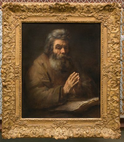 Een Bebaarde Man met een Hoed, c. 1655-1660 door Rembrandt van Rijn