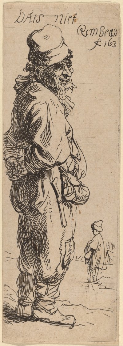 Een Boer Antwoordt: "Dats niet" (Dat is niets) door Rembrandt van Rijn