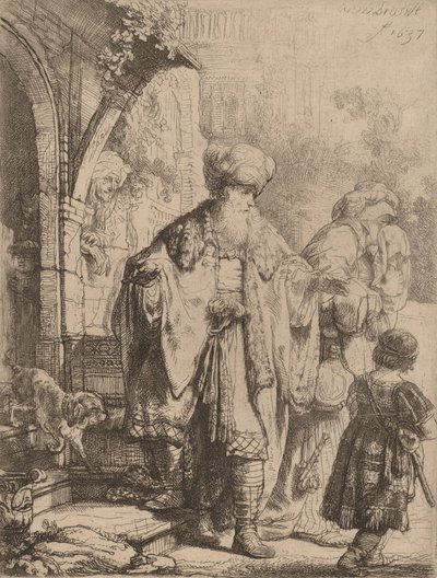 Abraham Verjaagt Hagar en Ismaël door Rembrandt van Rijn