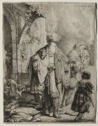 Abraham verdrijft Hagar en Ismaël, 1637 door Rembrandt van Rijn