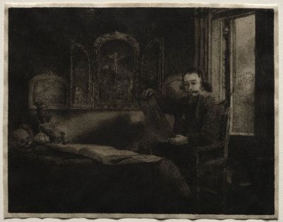 Abraham Francen, apotheker, ca. 1657 door Rembrandt van Rijn