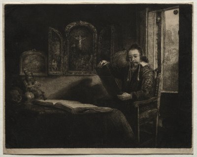 Abraham Francen, apotheker, ca. 1657 door Rembrandt van Rijn