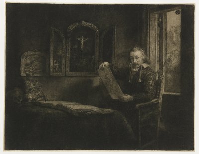 Abraham Francen, apotheker door Rembrandt van Rijn