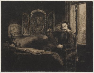 Abraham Francken, kunsthandelaar door Rembrandt van Rijn
