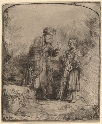 Abraham en Isaac door Rembrandt van Rijn