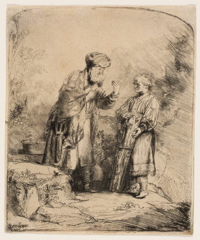 Abraham en Isaac door Rembrandt van Rijn